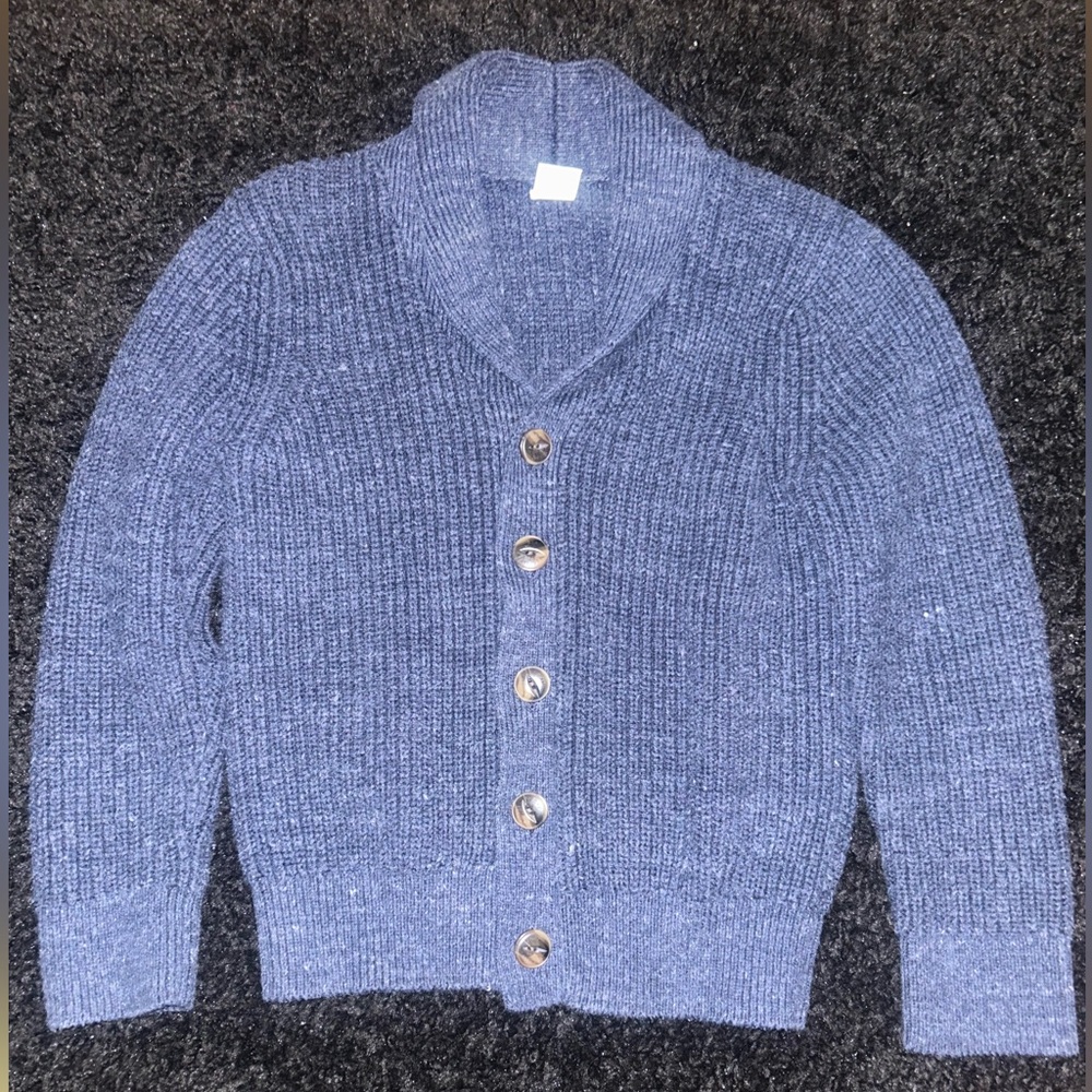 GAP Kids Heathered Blue Cardigan